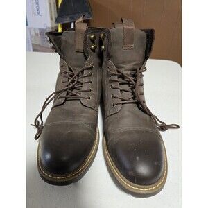 VOSTEY MEN'S BOOTS CASUAL DRESS MOTORCYCLE STYLE BOOTS DARK BROWN SIZE 11